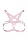 BODYCAGE Pentacle Harnais de Corps Femme Soutien-Gorge Gothique Ceinture Cage à Lingerie Punk Taille Ajustable Sangle Haut Fa