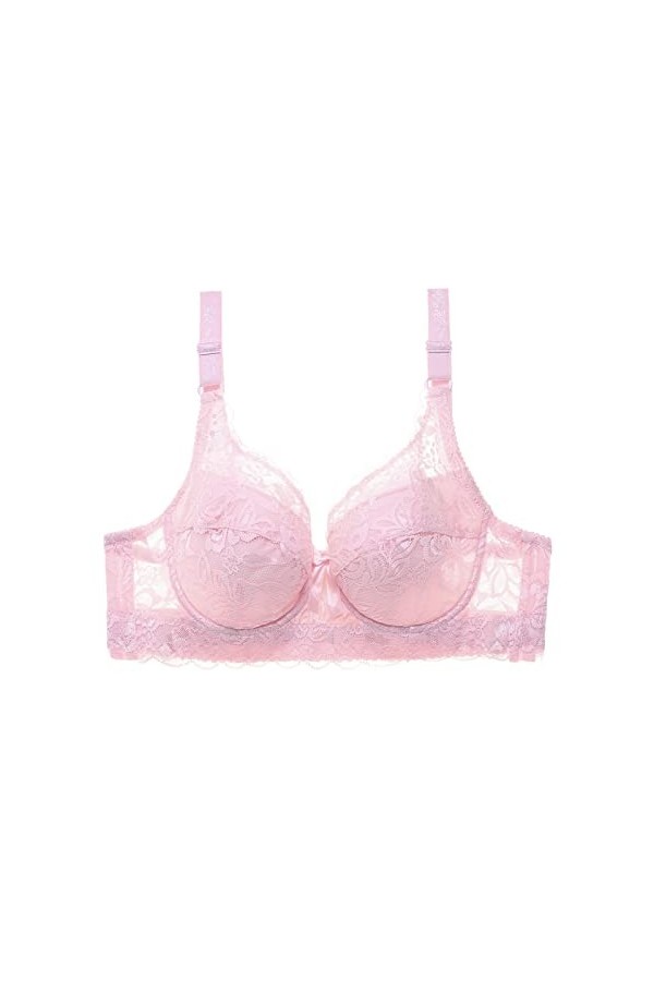 sous-vêtements Sexy en Dentelle froncée pour Femmes avec Bretelles de Soutien-Gorge Soutien-Gorge Plongeant