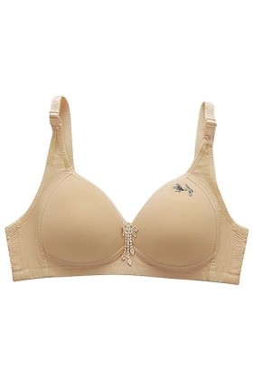 Femme Soutien-Gorge en Acier Coupe Mince Brillant dâge Moyen et Personnes âgées Soutien-Gorge sous-vêtements Soutien-Gorge S
