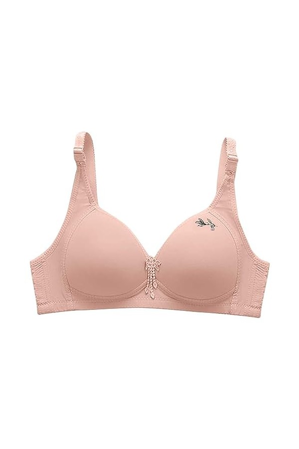 Femme Soutien-Gorge en Acier Coupe Mince Brillant dâge Moyen et Personnes âgées Soutien-Gorge sous-vêtements Soutien-Gorge S