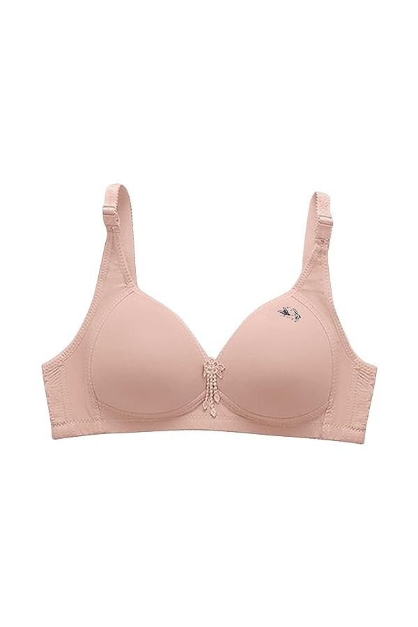 Femme Soutien-Gorge en Acier Coupe Mince Brillant dâge Moyen et Personnes âgées Soutien-Gorge sous-vêtements Soutien-Gorge S