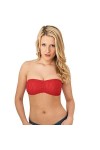 Urban Classics - Bandeau Top Bustier Lacets - New York Couleur de Dentelle Div 586. - 48, Rouge