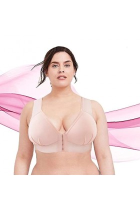 HANXIULIN Soutien-gorge en coton sans armatures doux à lavant - Maintien solide sans armatures - Soutien-gorge sans armature