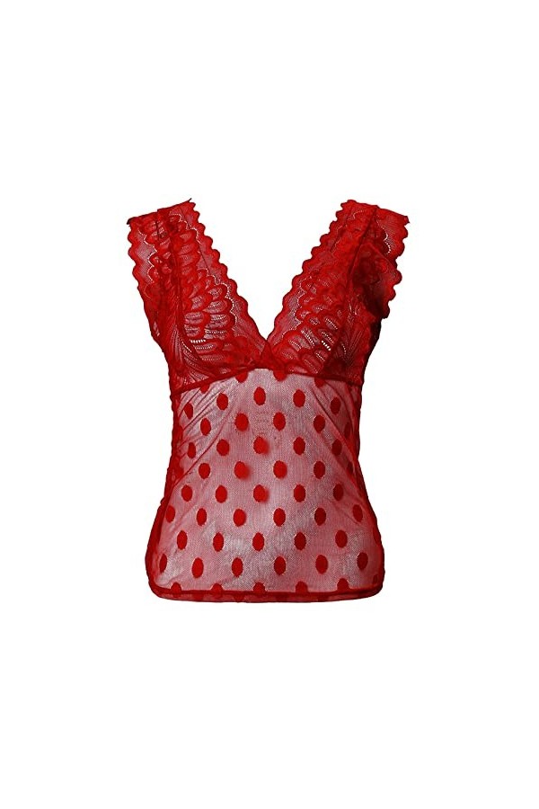 Générique Body Sexy, Femmes Casual Slim Solid Lace V-Neck Femme Sexy Erotic Lingerie Tank Top Redresse Sein Armature Soutien 