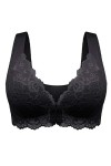 Lanière Lingerie Closure Sports Femmes Dentelle Respirant Revêtement Extra Élastique Soutien-gorge Avant Réglable Sous la Poi