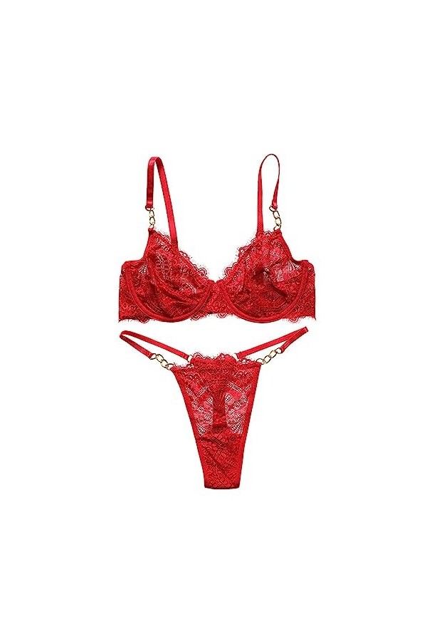 Soutien Gorge Femme Sexy Grande Taille Réglable Petite Poitrine avec Anneau Métal Femme Beau Dos Soutien Gorge Bustier Noir F