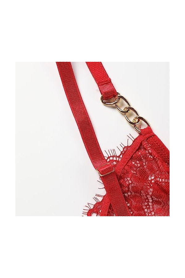 Soutien Gorge Femme Sexy Grande Taille Réglable Petite Poitrine avec Anneau Métal Femme Beau Dos Soutien Gorge Bustier Noir F