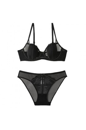 liaddkv Sous-vêtements confortables et sexy en dentelle pour femme avec soutien-gorge respirant push-up sur le côté de la poi