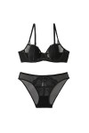 liaddkv Sous-vêtements confortables et sexy en dentelle pour femme avec soutien-gorge respirant push-up sur le côté de la poi