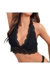 liaddkv Soutien-gorge sexy en dentelle pour femme, Noir , M