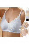 Soutien-Gorge Femme sans Armature Petite Poitrine Sexy Push Up Rembourré Décolleté Plongeant Brassière Dentelle Confort Amovi