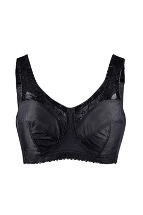 liaddkv Sous-vêtements femmes sans sous-fil femmes sexy dentelle soutien-gorge grande taille lingerie pyjama, Noir , 130G