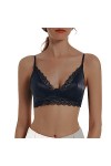 Soutien-gorge sexy en dentelle avec bretelles réglables pour femme, Blanc., L