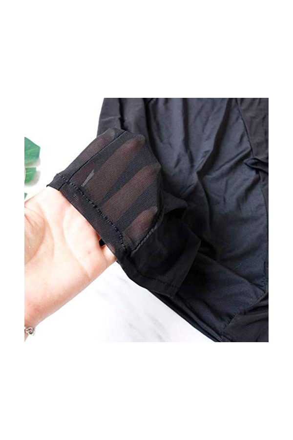 liaddkv Lingerie sexy en dentelle pour femme, Noir , L