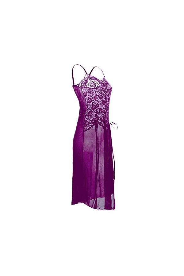 liaddkv Mini lingerie sexy pour femme, lilas, 5X-Large