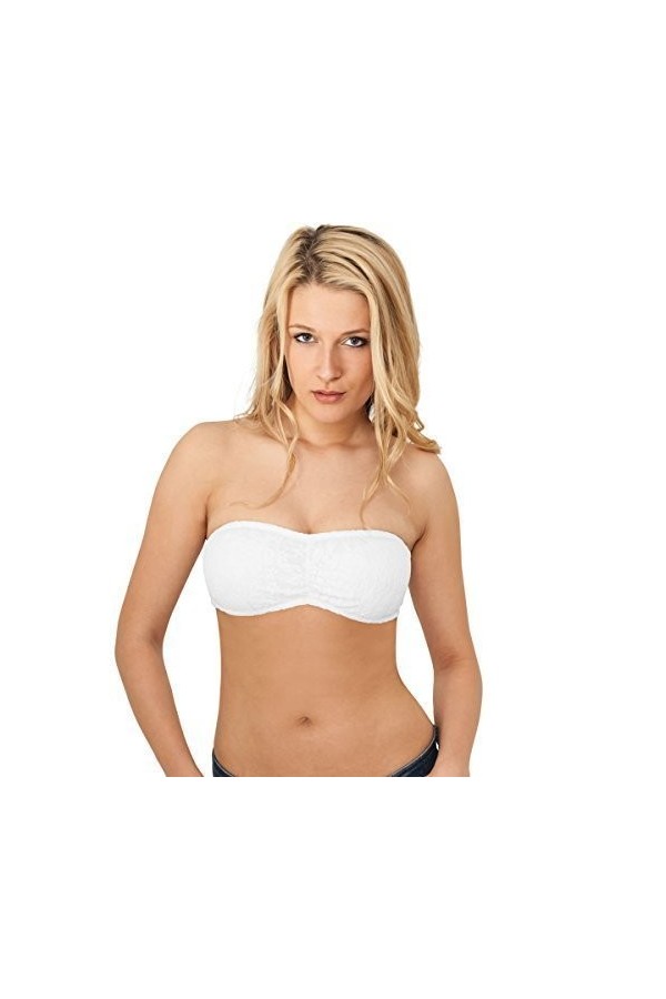 Urban Classics - Bandeau Top Bustier Lacets - New York couleur de dentelle div 586. - 48, blanc