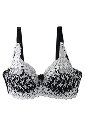 IKFIVQD Soutien-gorge de sport de compression pour femme - Soutien-gorge sexy en dentelle - Grande taille - Lingerie facile, 