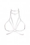 Soutien-gorge harnais pour femme style punk gothique Taille réglable Grande taille Photographie Fête Festival - blanc - Taill