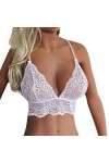 Soutien-gorge sexy en dentelle pour femme - Sous-vêtements blancs - Une touche de rien, sexy, Blanc., XXL