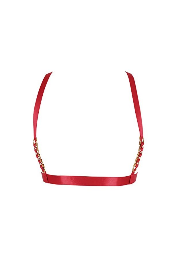 Harnais de corps pour femme avec sangle de poitrine et ceinture de lingerie punk grande taille festival rave Halloween tissu 