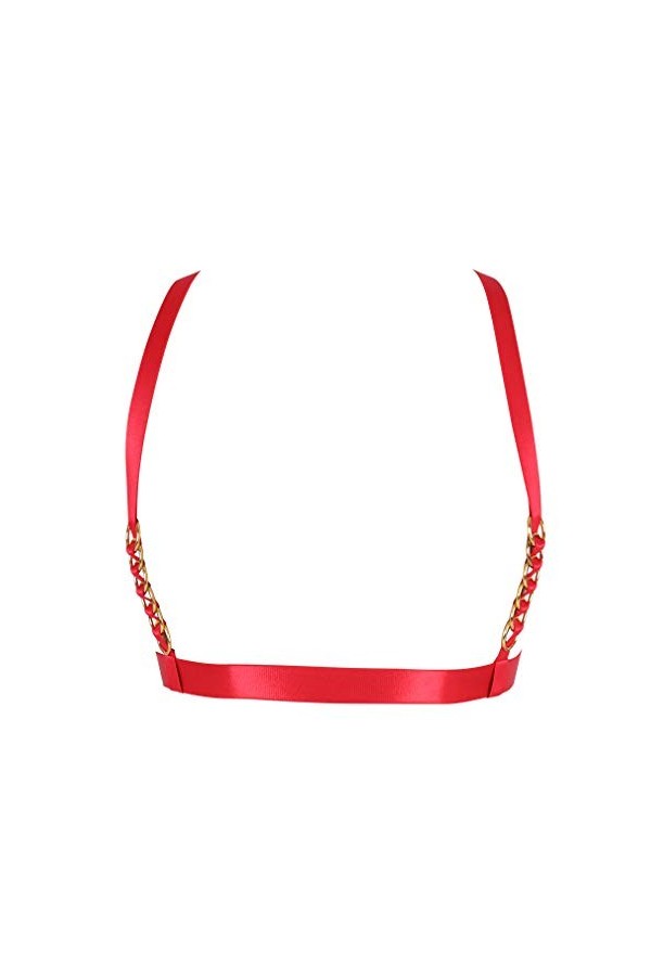 Harnais de corps pour femme avec sangle de poitrine et ceinture de lingerie punk grande taille festival rave Halloween tissu 