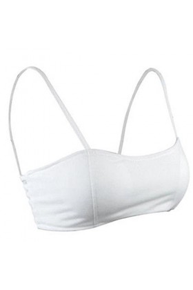 Gemini_mall® Femme Sexy Bretelles dété Crop Tops Découpe Bustier Bralette Bralette - Blanc - Taille Unique