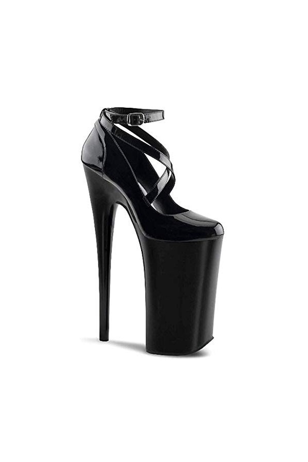 HOMDREAM Talon Aiguille Talons Hauts 20CM Super Talon Aiguille Plate-Forme à Bandoulière Croisée Sac à Talons Chaussures,Red-