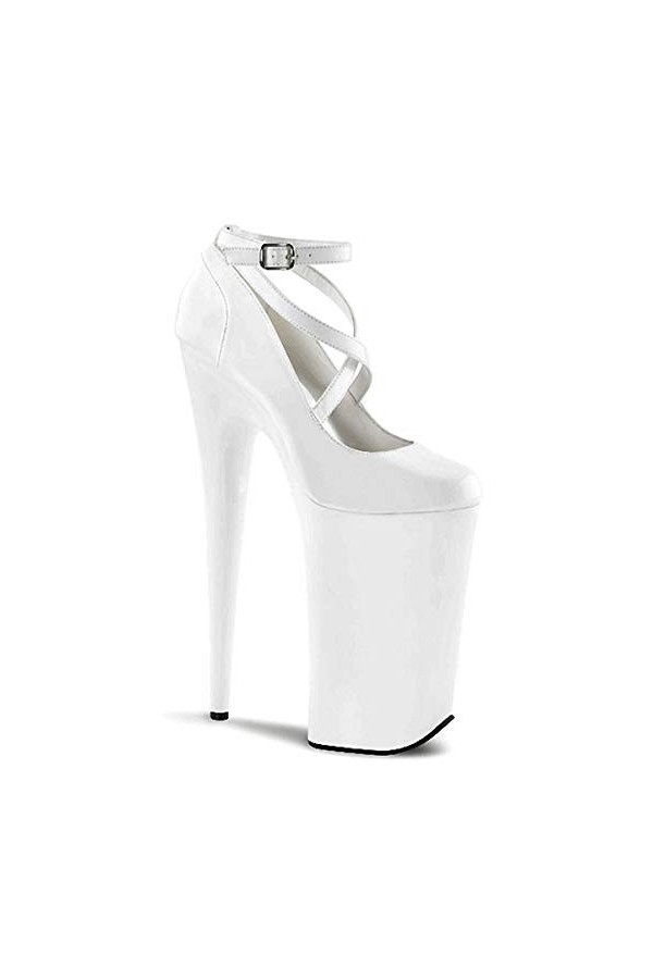 HOMDREAM Talon Aiguille Talons Hauts 20CM Super Talon Aiguille Plate-Forme à Bandoulière Croisée Sac à Talons Chaussures,Red-