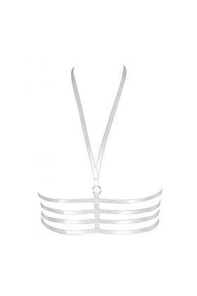 Harnais gothique pour femme - Grande taille - Lingerie pulpeuse - Grande taille - Punk - Festival - Rave - Halloween, blanc, 