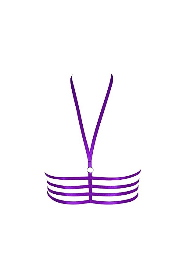 Harnais gothique pour femme - Grande taille - Lingerie pulpeuse - Grande taille - Punk - Festival - Rave - Halloween, blanc, 