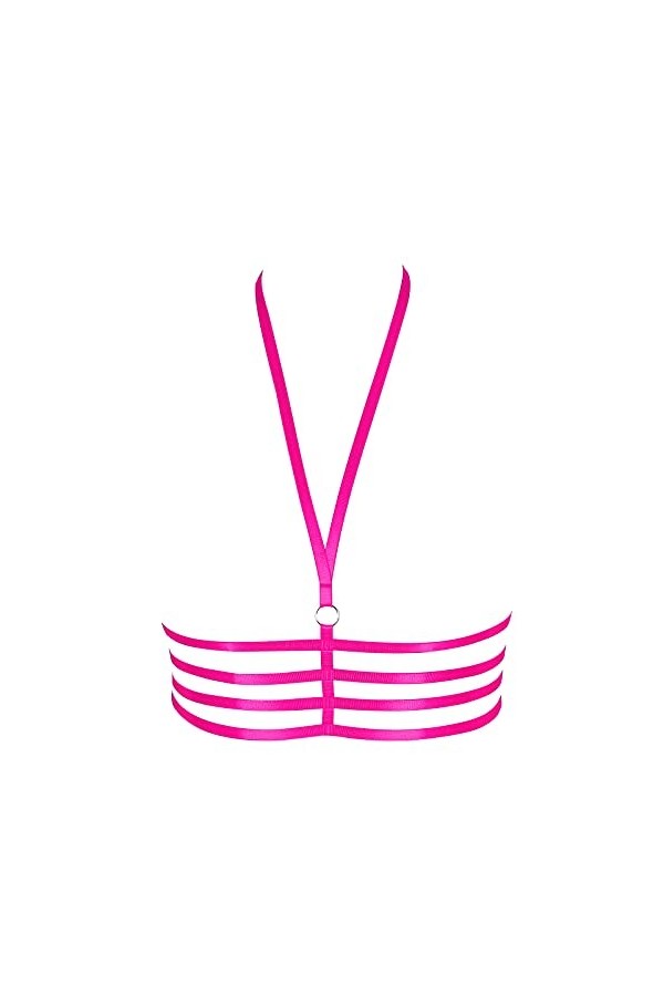 Harnais gothique pour femme - Grande taille - Lingerie pulpeuse - Grande taille - Punk - Festival - Rave - Halloween, blanc, 