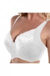 Lingerie sexy en dentelle pour femme avec anneau en acier pour fermer la paire de soutiens-gorge de lait Bustier Petit, Blanc