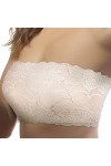 Light Proof Soutien-gorge sexy en dentelle pour femme, Blanc., XXL