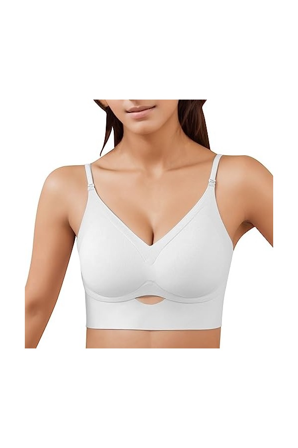 Sous-vêtement pour femme en forme de U avec beau dos, sans couture, petite poitrine, froncé pour montrer un soutien-gorge dos