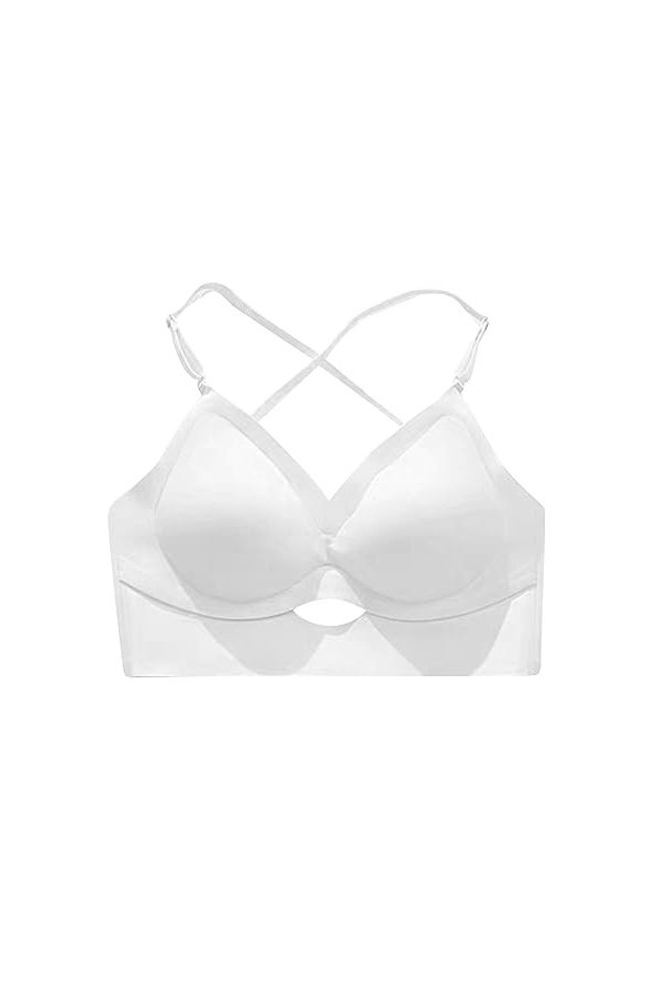 Sous-vêtement pour femme en forme de U avec beau dos, sans couture, petite poitrine, froncé pour montrer un soutien-gorge dos