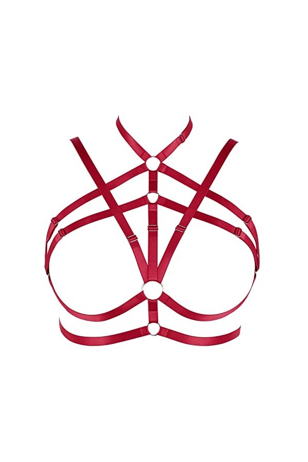 Harnais de corps pour femme - Grande taille - Ceinture - Style gothique - Carnaval - Halloween - Photographie - Costume de da