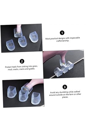 YARNOW 12Pairs High Heels Heel Cover Clear High Heels Chaussures À Talons Hauts Pour Protecteurs De Talons Pour Chaussures À 