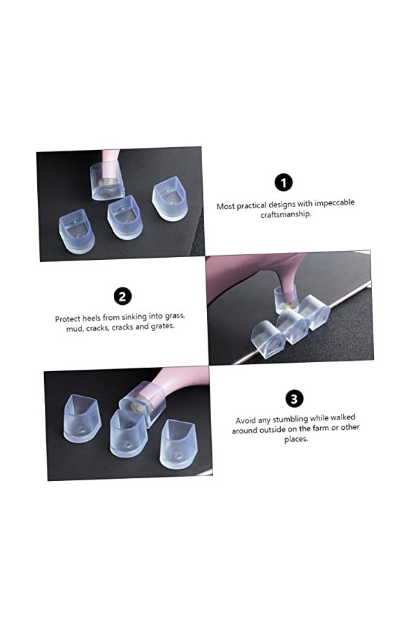 YARNOW 12Pairs High Heels Heel Cover Clear High Heels Chaussures À Talons Hauts Pour Protecteurs De Talons Pour Chaussures À 