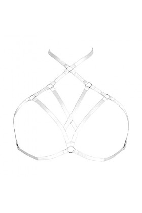 Harnais pour femme de grande taille - Style gothique, punk, obésité, lingerie pour cage, festival, rave - Sangle de poitrine,