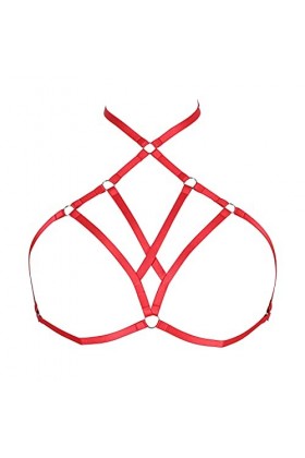 Harnais pour femme de grande taille - Style gothique, punk, obésité, lingerie pour cage, festival, rave - Sangle de poitrine,