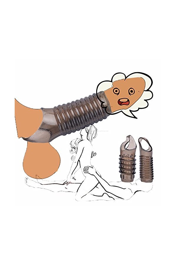 Reusable Mens Ring Ring Sleeve with Delay Device to Lock