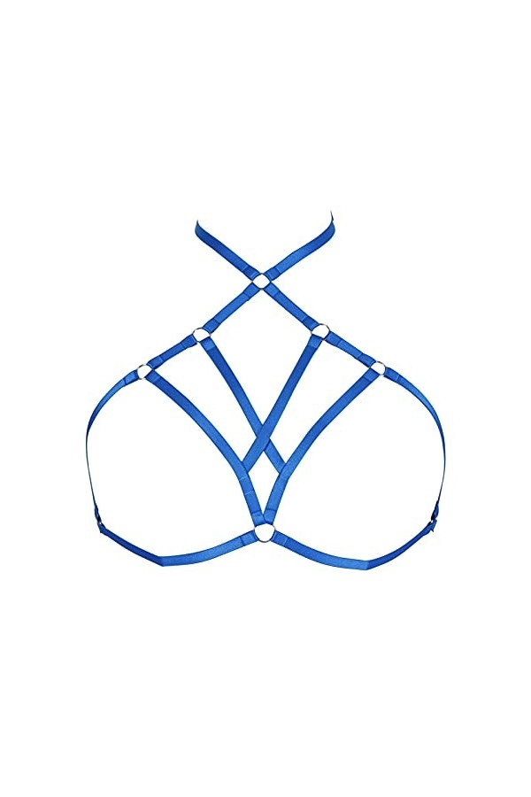 Harnais pour femme de grande taille - Style gothique, punk, obésité, lingerie pour cage, festival, rave - Sangle de poitrine,