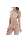CHOUBAGUAI Lingerie sexy 3/4 en dentelle transparente avec soutien-gorge push-up non doublé grande taille pour femme - Blanc,