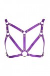 Harnais de corps pour femme Lingerie cage Punk Gothique Ceinture Festival Rave Photographie Danse Tissu extensible Grande tai