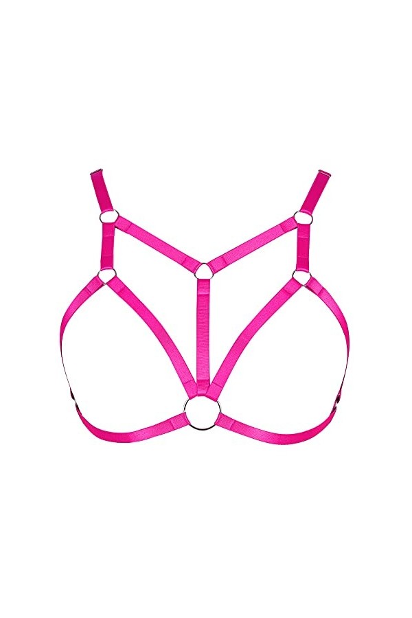 Harnais gothique pour femme - Grande taille - Pour Halloween - Lingerie - Grande taille - Punk - Festival - Rave, Violet, Tai