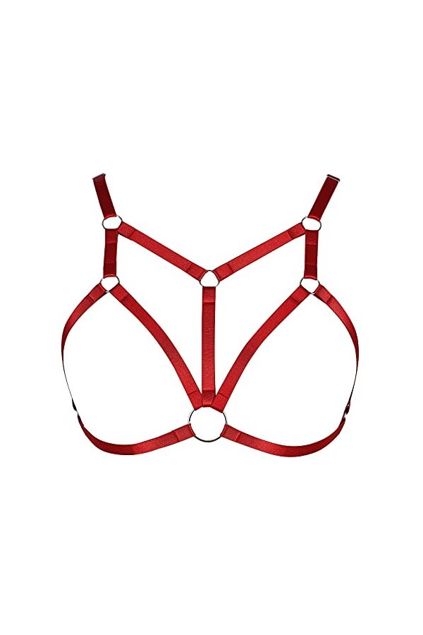 Harnais gothique pour femme - Grande taille - Pour Halloween - Lingerie - Grande taille - Punk - Festival - Rave, Violet, Tai