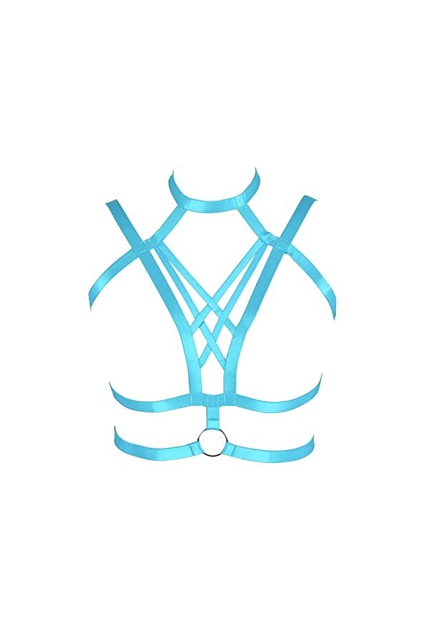 Harnais gothique pour femme - Grande taille - Pour Halloween - Grande taille, violet, Taille Unique