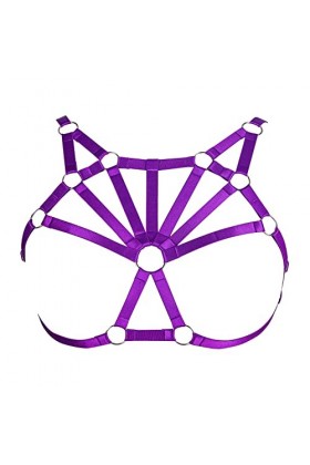 Harnais de corps pour femme - Grande taille - Pour Halloween - Grande taille, violet, Taille Unique