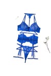WEITING Sous-vêtements lingerie sexy 3 pièces soutien-gorge en dentelle costume porte-jarretelles sexy avec bas femme intime 