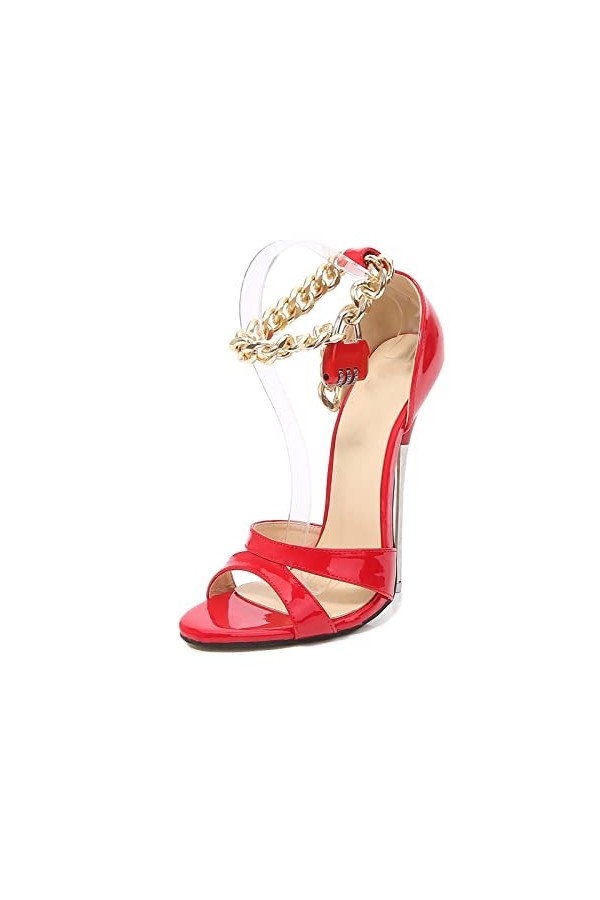 16 CM/6.29IN Sexy Bout Ouvert Talons Hauts Fétiche Chaussures Talons Aiguilles Discothèque Pôle Danse Mariage Fête Bal Sandal